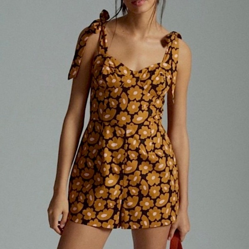Anthropologie Hutch Floral Romper